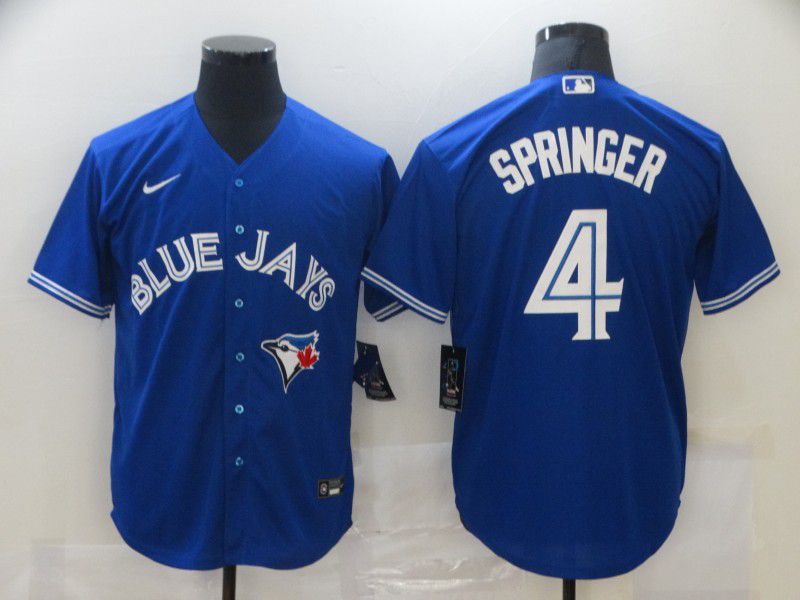 Men Toronto Blue Jays #4 Springer Blue Game Nike MLB Jerseys->toronto blue jays->MLB Jersey